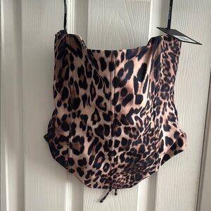 White Fox Boutique Leopard Print Crop Top